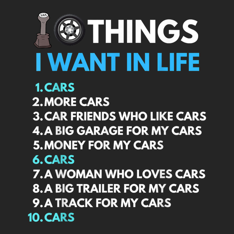 10 Things I Want In My Life Cars More Cars Funny Car Guy Unisex Hoodie | Artistshot