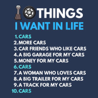 10 Things I Want In My Life Cars More Cars Funny Car Guy Men Denim Jacket | Artistshot