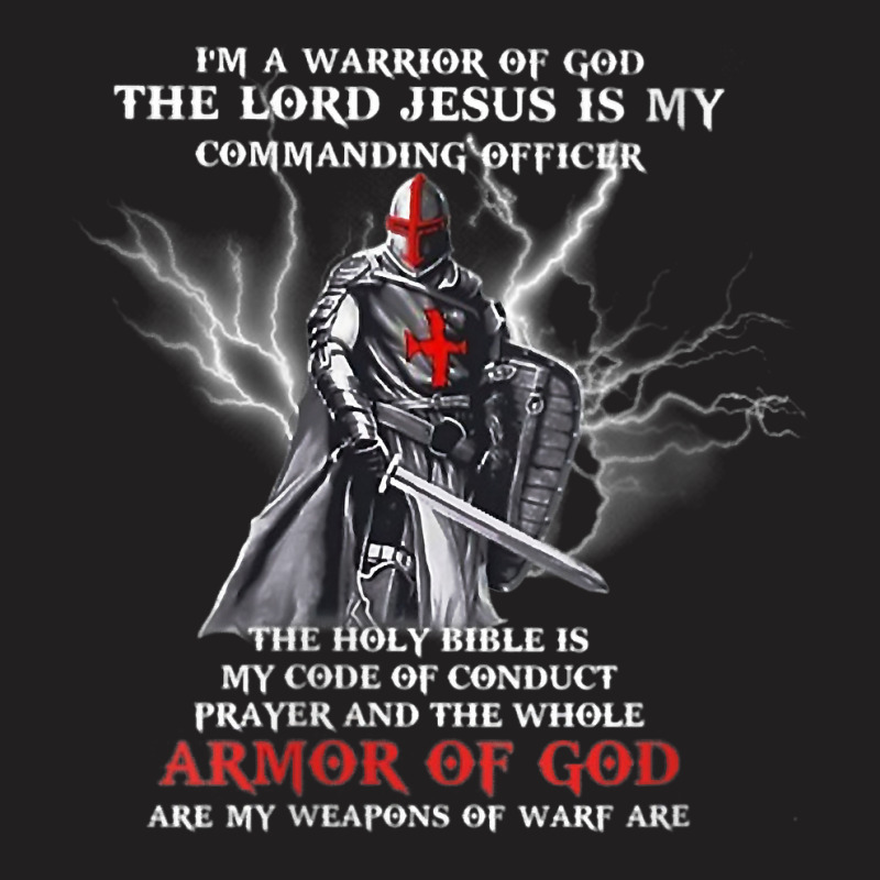 Womens I'm A Warrior Of God The Lord Jesus Is My Commanding Officer V T-shirt | Artistshot