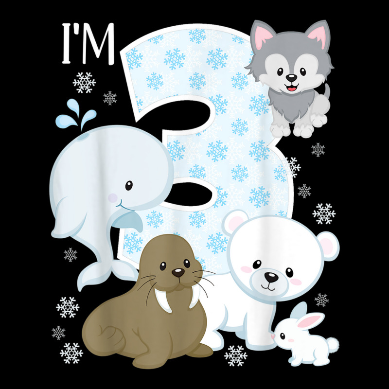 Arctic Animals 3rd Birthday Polar Bear Walrus Fox Sea Theme Maternity Scoop Neck T-shirt by Deluxe | Artistshot