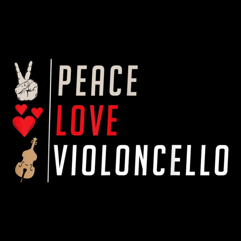 Peace Love Violoncello Music Instrument Cello Instrument Youth Sweatshirt by Dapper | Artistshot