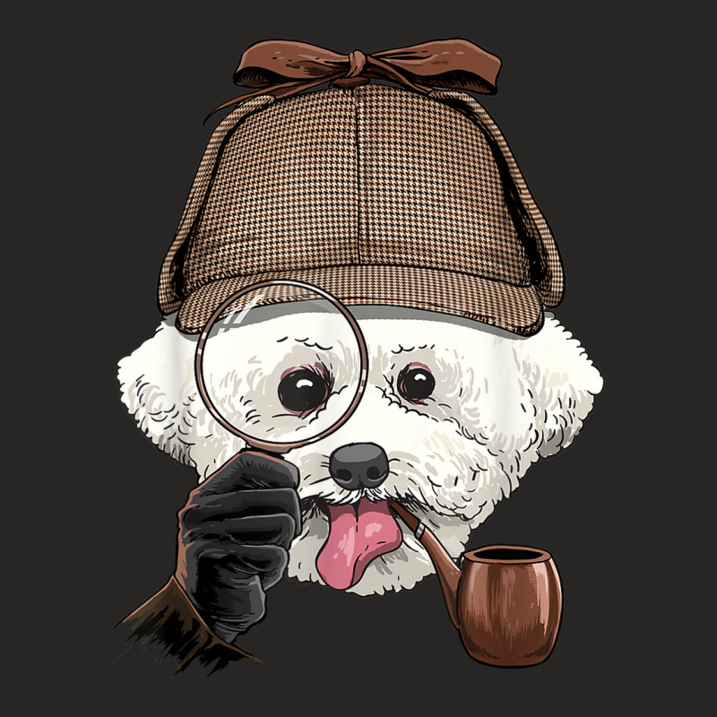 Detective Bichon Frise Spy Investigator Puppy Pet Dog Lover Ladies Fitted T-Shirt by Fashaza | Artistshot