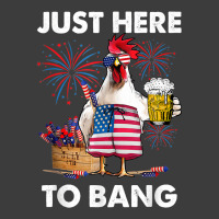 Just Here To Bang Usa Flag Funny 4th Of July Chicken Beer Men's Polo Shirt | Artistshot