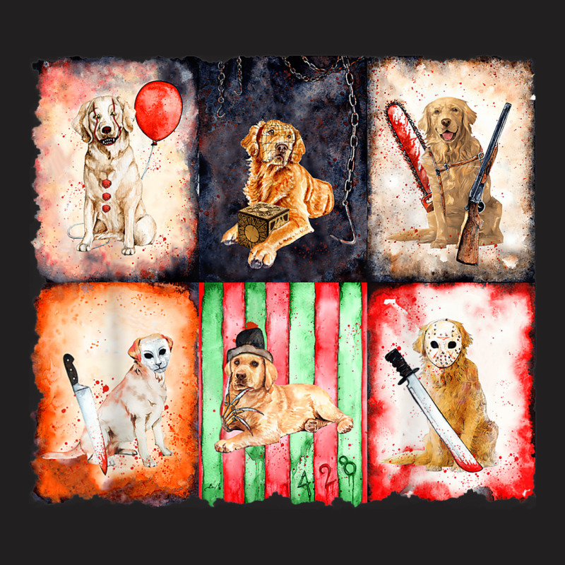 Ads Golden Retriever Horror Halloween Horror Movie Character T-shirt | Artistshot