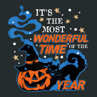 Black Cat Halloween It's The Most Wonderful Time Of The Year Women's Triblend Scoop T-shirt | Artistshot