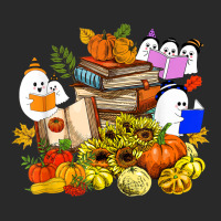 Cute Ghost Book Reading Lover Pumpkins Sunflower Halloween Toddler T-shirt | Artistshot