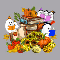 Cute Ghost Book Reading Lover Pumpkins Sunflower Halloween Youth 3/4 Sleeve | Artistshot