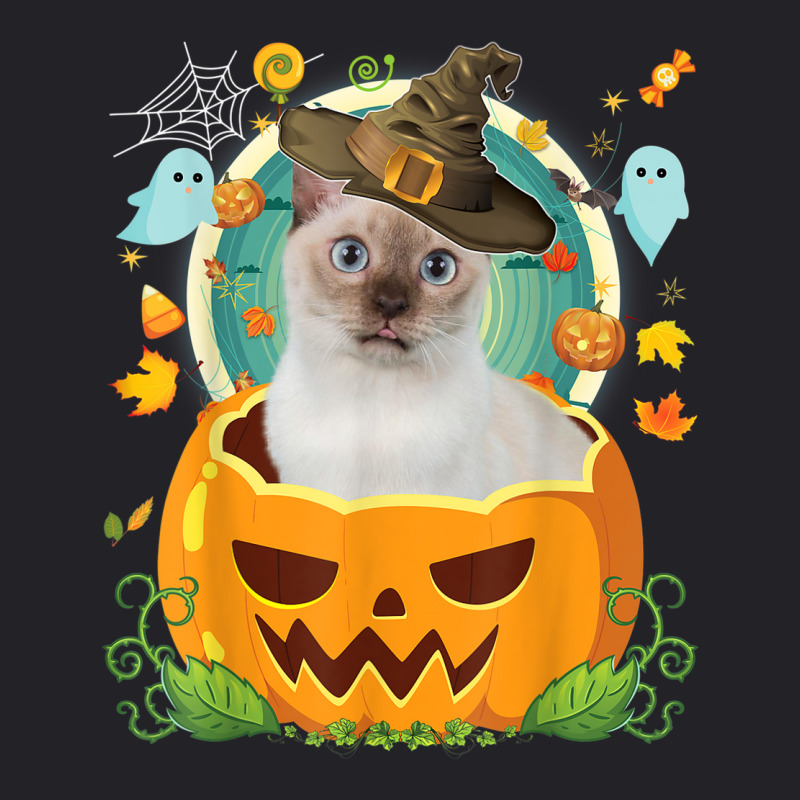 Happy Halloween Pumpkin Tonkinese Cat Witch Cute Hat Lover Youth Tee | Artistshot