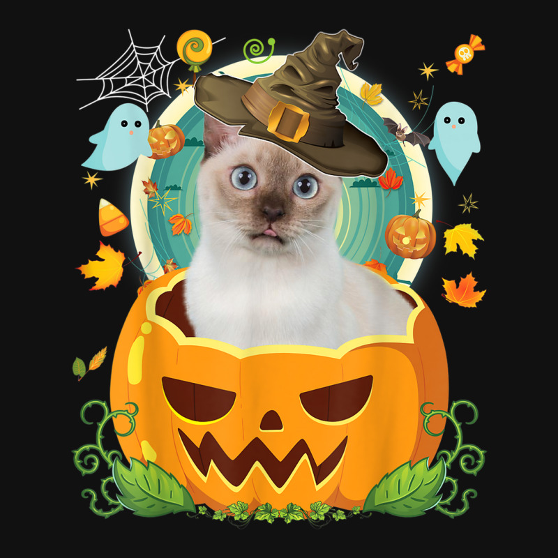 Happy Halloween Pumpkin Tonkinese Cat Witch Cute Hat Lover Baby Bibs | Artistshot