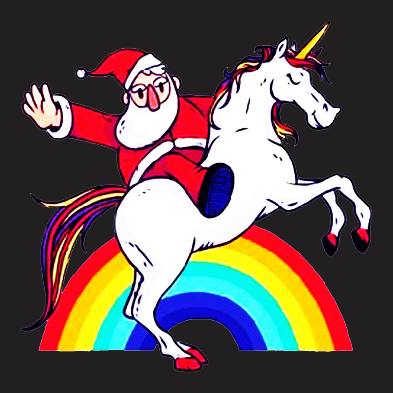 Santa Unicorn T-Shirt by cm-arts | Artistshot