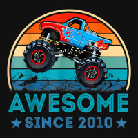 12 Awesome Since 2010 Monster Truck 12th Birthday Boys Baby Beanies | Artistshot