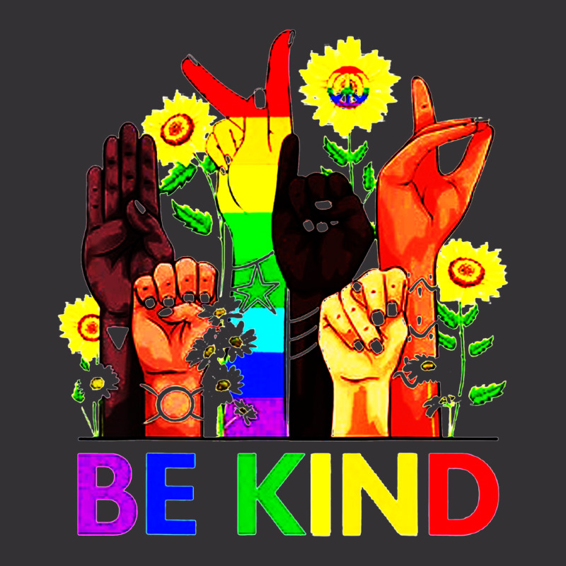 Be Kind Sign Language Vintage Hoodie by cm-arts | Artistshot