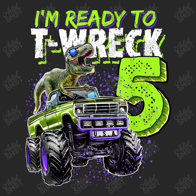 Ready To T-wreck 5 Dinosaur Monster Truck 5th Birthday Boys Men's T-shirt Pajama Set | Artistshot