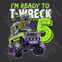 Ready To T-wreck 5 Dinosaur Monster Truck 5th Birthday Boys Vintage Hoodie | Artistshot