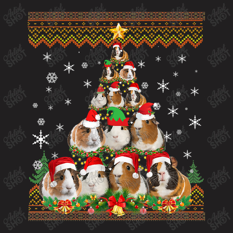 Funny Guinea Pig Christmas Ugly Sweater Christmas Tree T-shirt | Artistshot