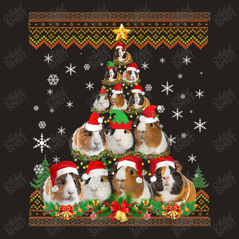 Funny Guinea Pig Christmas Ugly Sweater Christmas Tree Tank Top | Artistshot