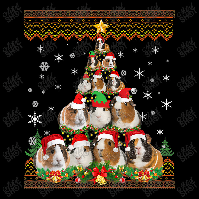 Funny Guinea Pig Christmas Ugly Sweater Christmas Tree Fleece Short | Artistshot