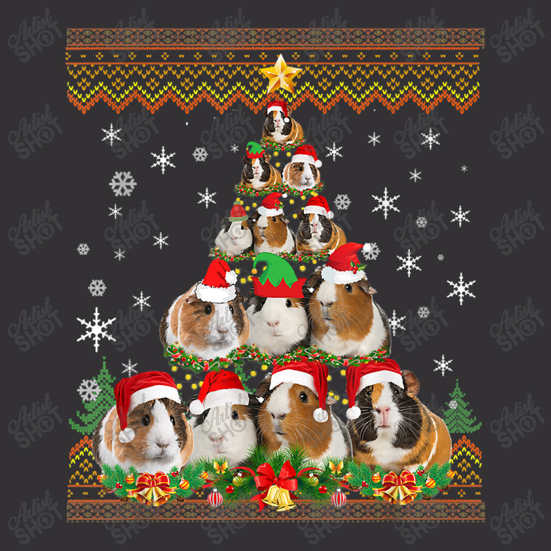 Funny Guinea Pig Christmas Ugly Sweater Christmas Tree Vintage Hoodie And Short Set | Artistshot