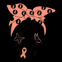 Peach Ribbon Uterine Endometrial Cancer Warrior Bandana Legging | Artistshot