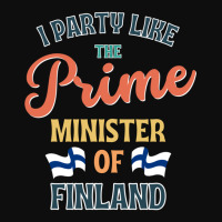 I Party Like The Prime Minister Of Finalnd Long Sleeve Crop Top | Artistshot