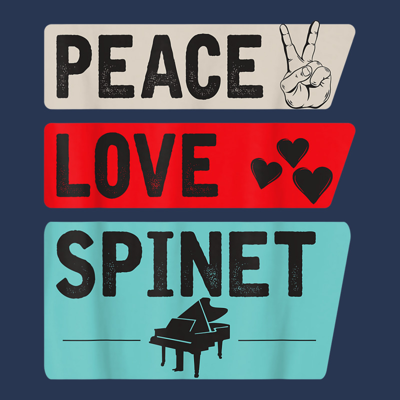 Peace Love Spinet Musical Instrument Spinet Harpsichord Men Denim Jacket | Artistshot