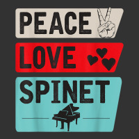 Peace Love Spinet Musical Instrument Spinet Harpsichord Baby Bodysuit | Artistshot