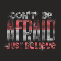 Don't Be Afraid Just Believe Bling Rhinestone Christian Ladies Fitted T-shirt | Artistshot