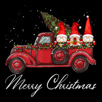 Three Gnomes In Red Truck With Merry Christmas Tree Adjustable Cap | Artistshot