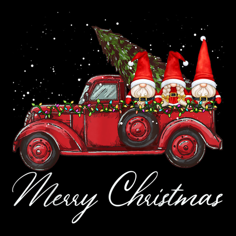 Three Gnomes In Red Truck With Merry Christmas Tree Adjustable Cap | Artistshot