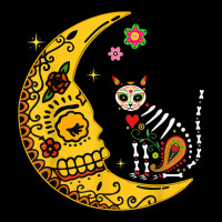 Mexican Calavera Cat With Moon Dia De Muertos Halloween Day Long Sleeve Shirts | Artistshot