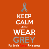 Keep Calm And Wear Grey (for Brain Cancer Awareness) Metal Print Vertical | Artistshot