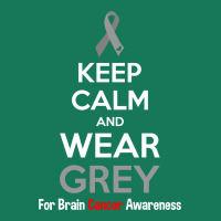 Keep Calm And Wear Grey (for Brain Cancer Awareness) Metal Print Horizontal | Artistshot