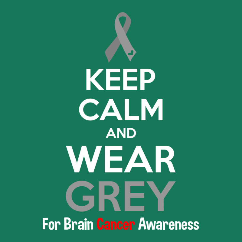 Keep Calm And Wear Grey (for Brain Cancer Awareness) Metal Print Horizontal | Artistshot