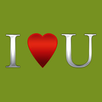 I Love U Heart Metal Print Square | Artistshot