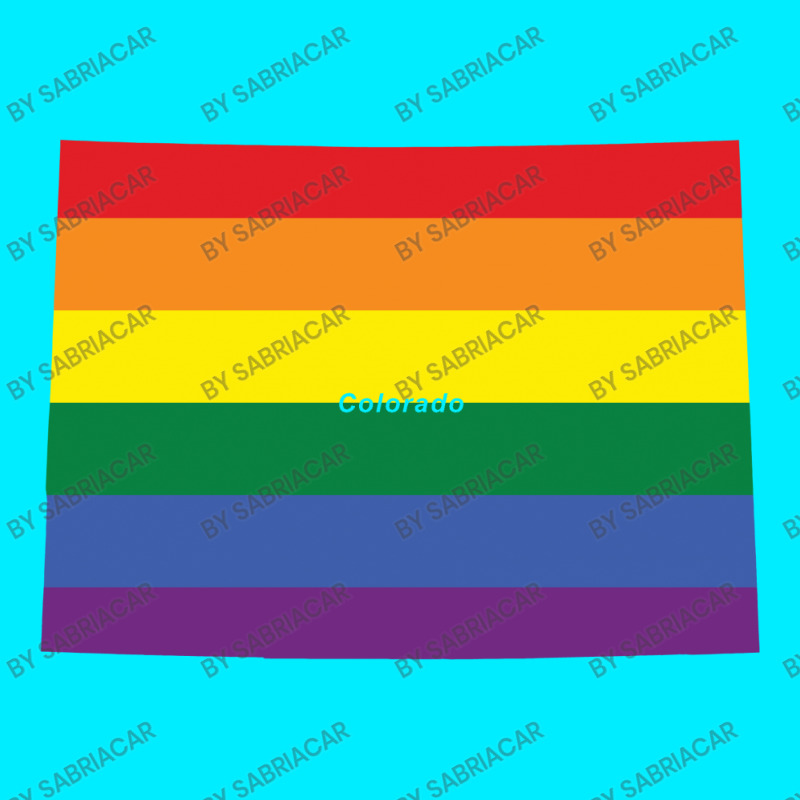 Colorado Rainbow Flag Metal Print Square | Artistshot