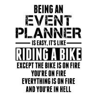 Being An Event Planner Like The Bike Is On Fire Metal Print Square | Artistshot