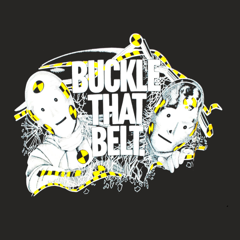 80_s Buckle That Belt Vintage Crash Test Dummies Classic Car Safety Po Ladies Fitted T-shirt | Artistshot