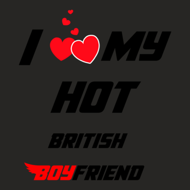 I Love My British Boyfriend English Bf Gift Ladies Fitted T-Shirt by cm-arts | Artistshot