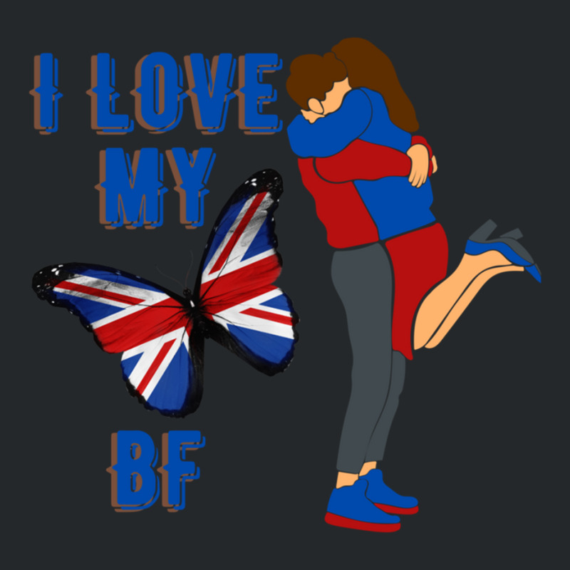 I Love My English Bf Crewneck Sweatshirt by cm-arts | Artistshot