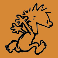 Calvin & Hobbes Comic Running Naked Metal Print Vertical | Artistshot