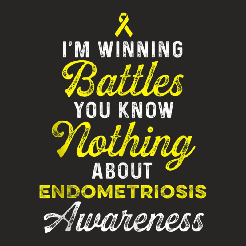 Endometriosis Endo Survivor Know Warrior Tank Top Ladies Fitted T-Shirt by cm-arts | Artistshot