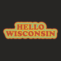 Hello Wisconsin Ladies Fitted T-shirt | Artistshot