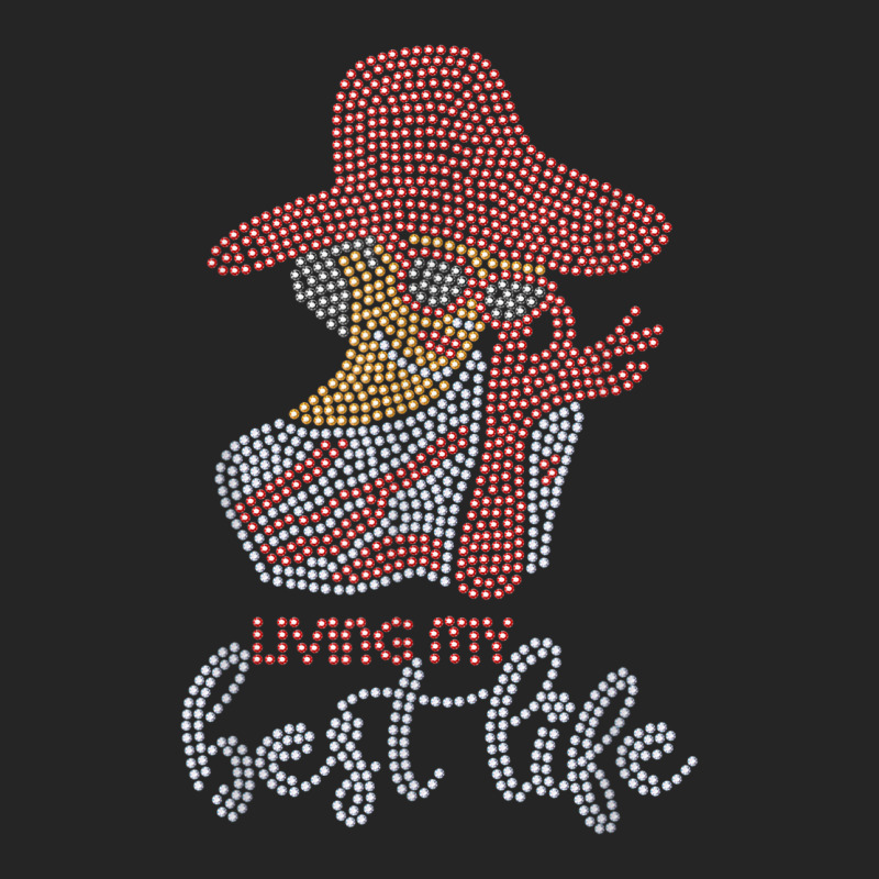 Living My Best Life Woman Rhinestone For Mom Birthday Unisex Hoodie by Carnations | Artistshot