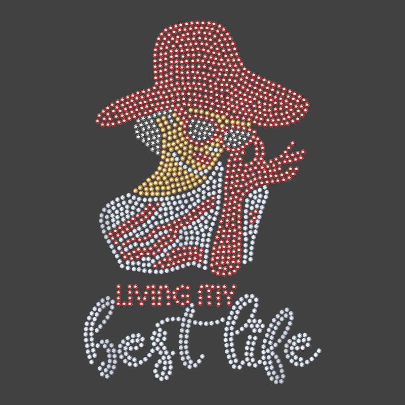 Living My Best Life Woman Rhinestone For Mom Birthday Vintage T-Shirt by Carnations | Artistshot