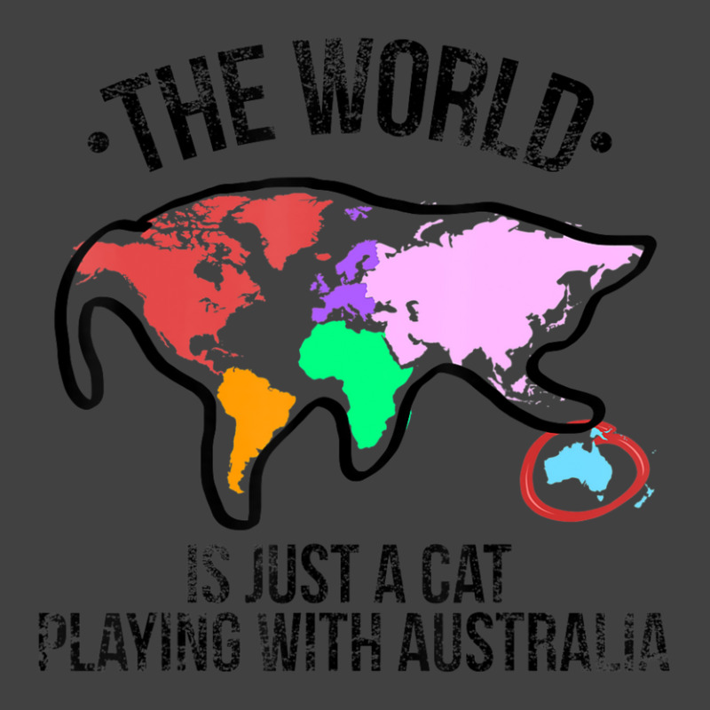 The World Is A Cat Playing With Australia Vintage T-shirt | Artistshot