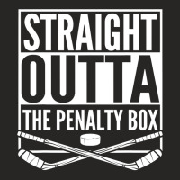 Straight Outta The Penalty Box Hockey Player Gift Hockey Ladies Fitted T-shirt | Artistshot