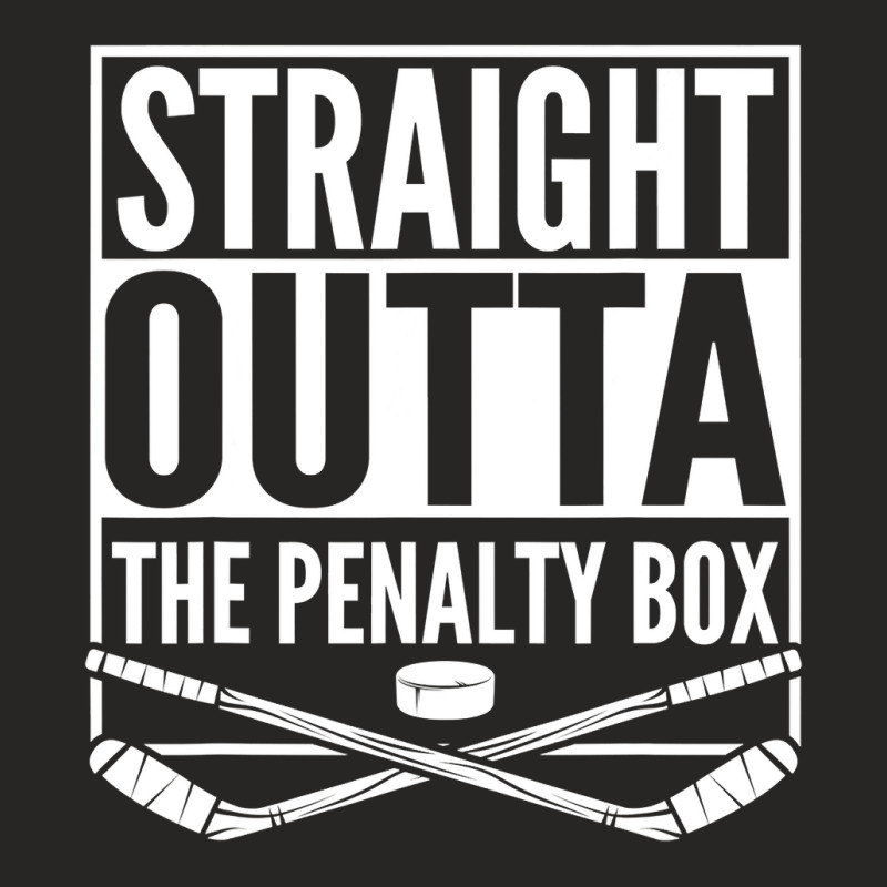 Straight Outta The Penalty Box Hockey Player Gift Hockey Ladies Fitted T-Shirt by trokeryth | Artistshot