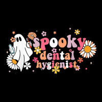 Groovy Ghost Halloween Floral Spooky Dental Hygienist Zipper Hoodie | Artistshot