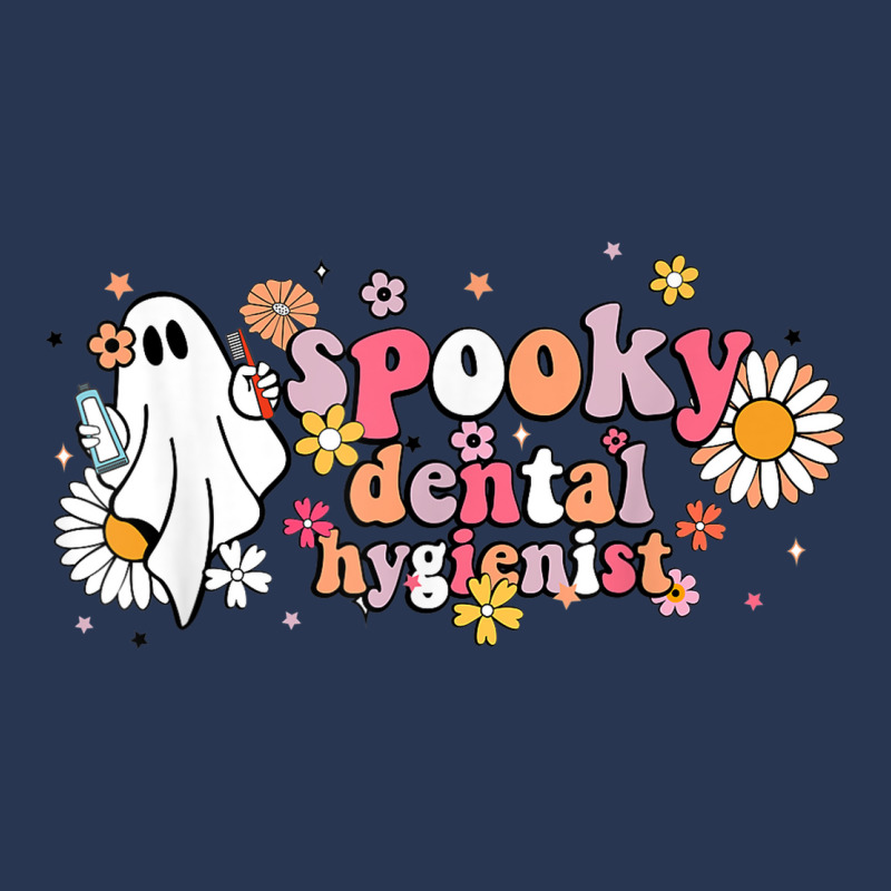 Groovy Ghost Halloween Floral Spooky Dental Hygienist Men Denim Jacket by Lambent | Artistshot