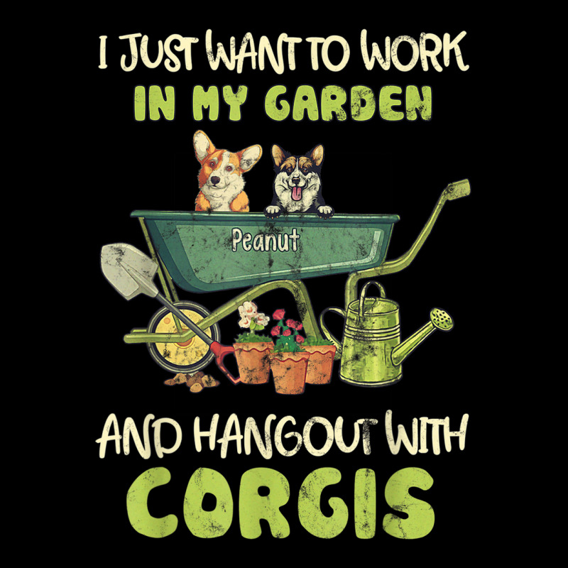 I Just Want To Work In My Garden And Hang Out With Corgis V-Neck Tee by Lambent | Artistshot